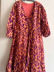 Patterned Tiered Dress