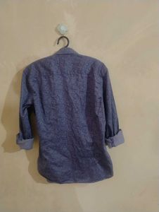 Blue Patterned Casual Shirt