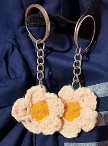 Crochet Flower Keychains