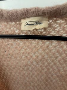 Soft Peach Open-Knit Cardigan