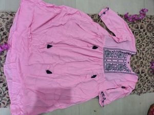 Pink Embroidered Detail Dress