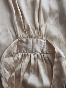Champagne Satin Tie-Waist Top