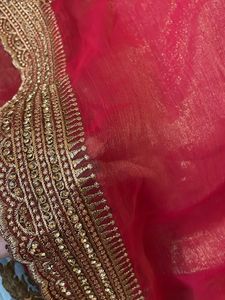 Elegant Red &amp; Gold Saree