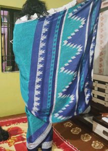 Elegant Blue & Green Saree