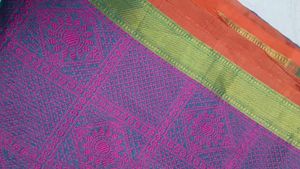 Elegant Pink &amp; grey Saree