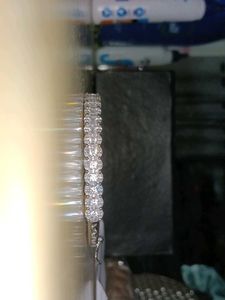 Silver Plated Diamond Bracelet Wth adjustable Lock
