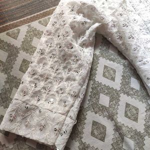 White Embellished Short Kurti