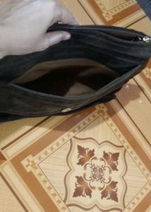 Brown Suede Shoulder Bag