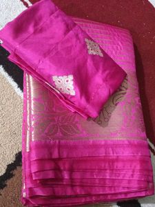 Pink Banarasi Silk Saree
