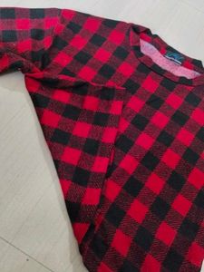 Red &amp; Black Checkered Tee