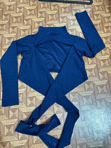 Navy Cutout Top