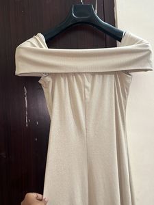 Elegant Beige Bodycon Dress