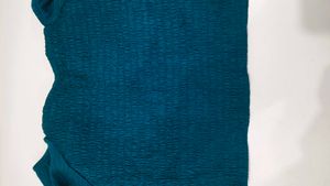 Teal Long Sleeve Crop Top