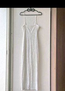 Elegant White Bodycon Midi Dress