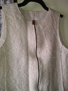Sleeveless Wool Blend Vest