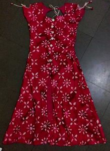 Red Floral Print Top