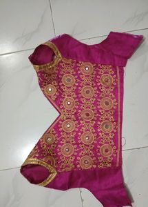 Pink And Blue Colour Lahenga Choli