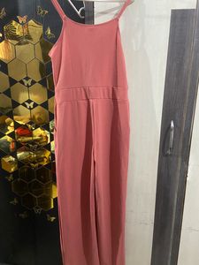 Athena Peach Jumpsuit With Pockets