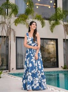 printed maxi dress