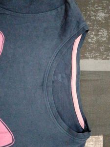 Pinteresty Ribbon Printed Tshirt/Top For Women