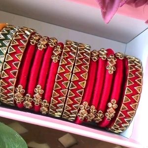 Handcrafted Silk Thread Bangles Set