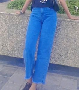 Denim Blue High-Waist Jeans