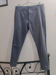 Gray Casual Pants