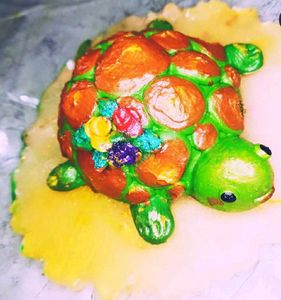 Resin Turtle Figurine Handmade Clay Art