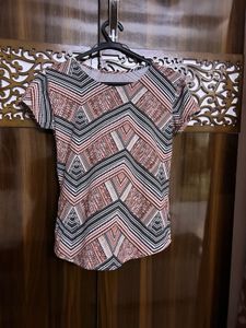 Geometric Print Tee