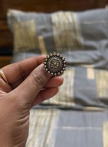 Silver Tone Statement Ring