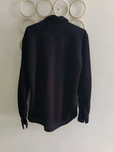 Black Unisex Corduroy Shirt.