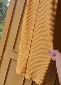 Yellow Ribbed Bodycon