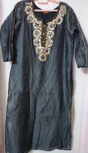 Grey Heavy work Kurti