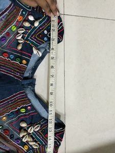 Beautiful Handwork Denim Blowse