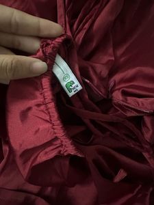 NEWME - ✨ Elegant Burgundy Satin Maxi Dress 💃🌹