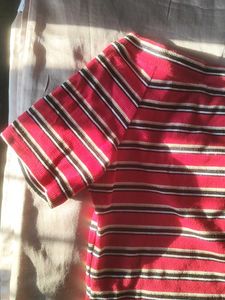Striped Red Crop Top