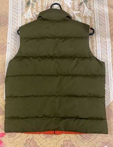 Dual Olive &amp; Tangerine Puffer Vest