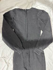 Grey Denim Bodycon Dress