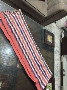 Striped Knit Throw Muffler (stal
