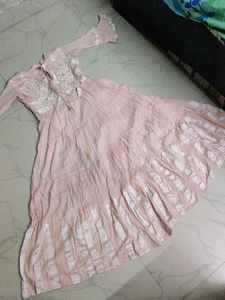 Pink Ethnic Embroidered Dress