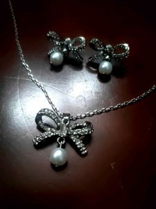 Bow Pearl Jewelry Set