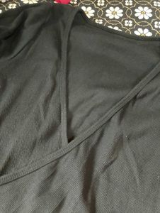 Black Wrap Up Crop Top