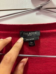 LIGHT RED CARDIGAN - SMALL