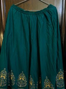 Emerald Green Floral Print Fabric