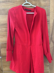 Zara Trafaluc Jumpsuit red