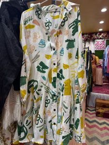 Patterned Shirt Dress