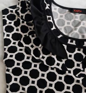 Black &amp; White Party Wear Stylish Top