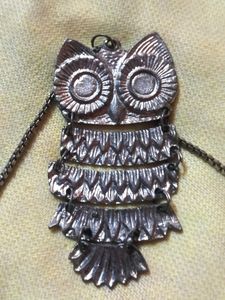 Vintage Owl Pendant Necklace