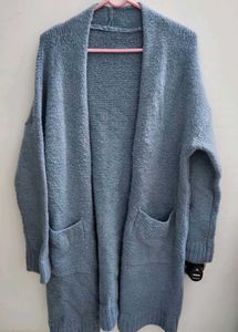 Knitted Long Cardigan 🩵