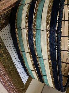 Woven Storage Nlue Gold Basket
